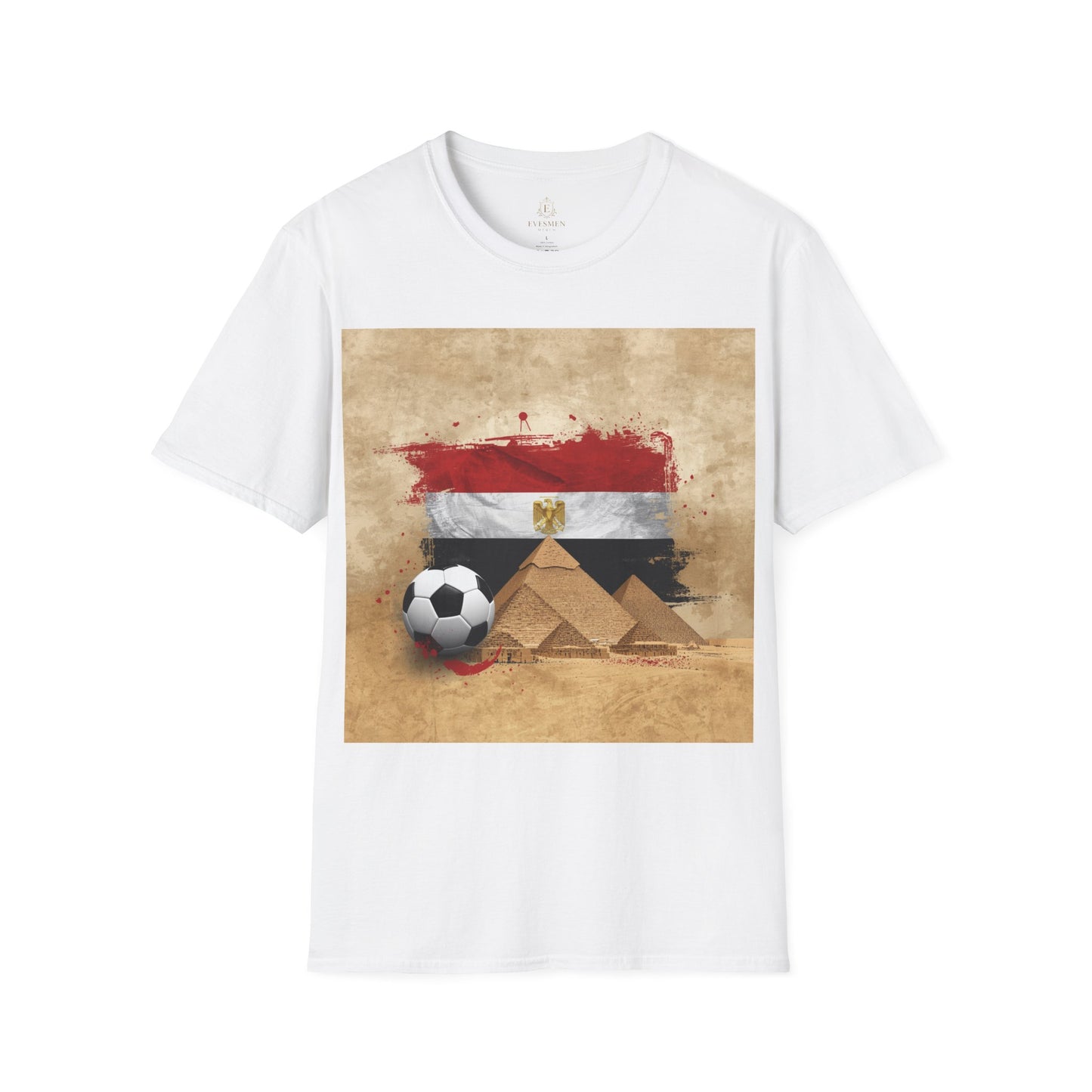 Egypt Flag Pyramids Soccer T-Shirt Match Day Tee
