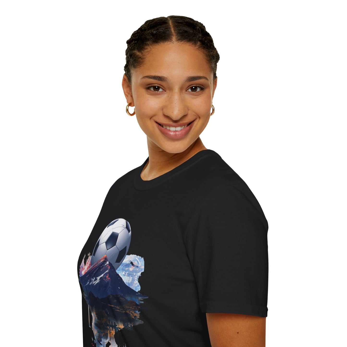 New Zealand Football Mountain T-Shirt — Majestic Landscape Soccer Design Tee
