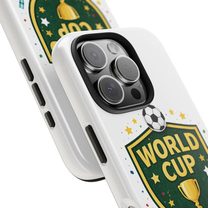 Soccer Match Day Tough Phone Protective Case Trophy Shield with Flags