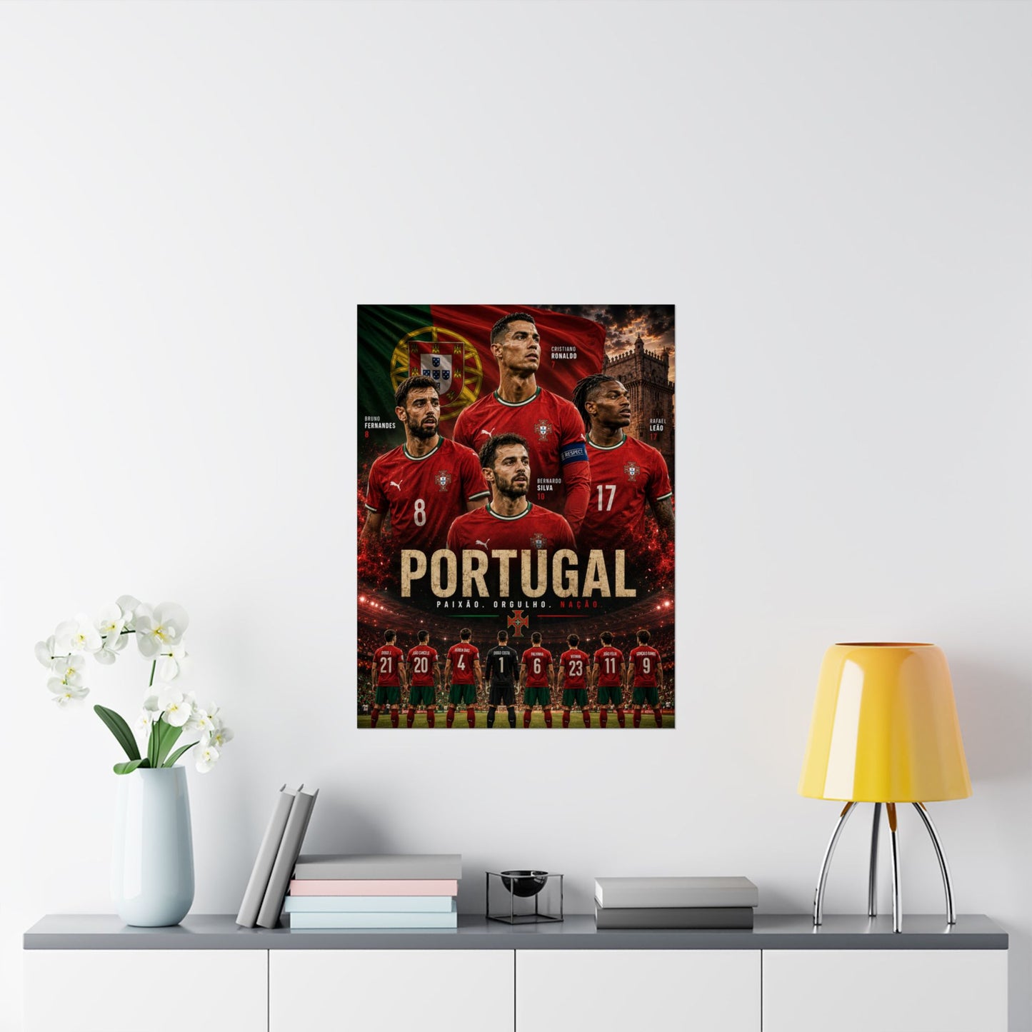 Portugal Soccer "Paixão. Orgullo. Nação." Commemorative Wall Art Poster