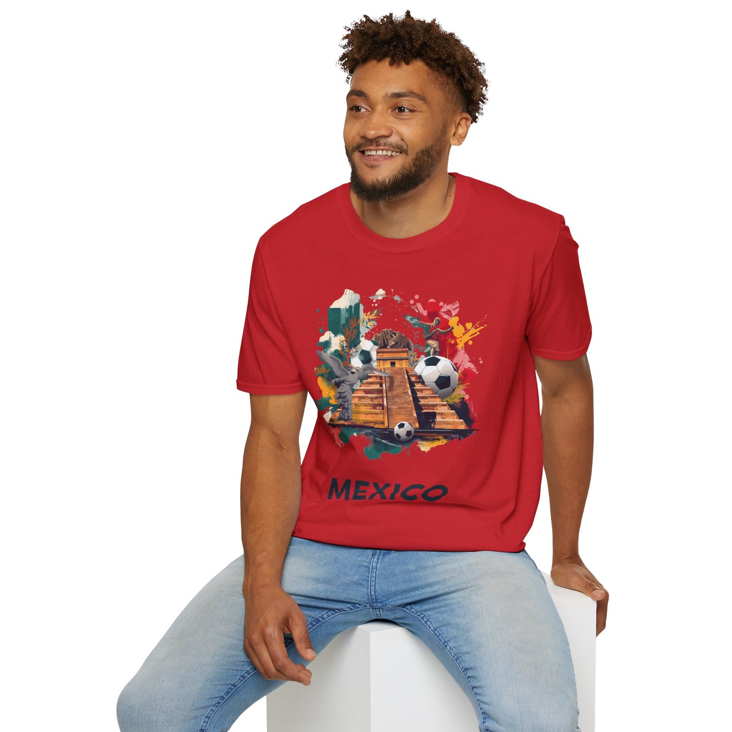 Mexico Soccer Pyramid T-Shirt — Vibrant Chichen Itza Football Tee