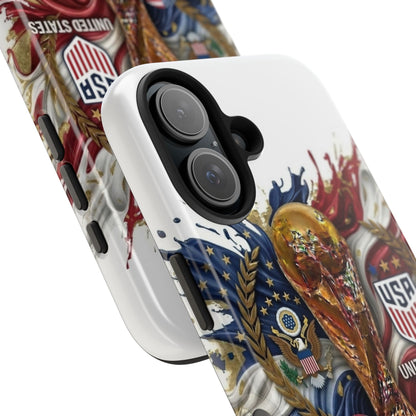 USA Soccer 2026 Tough Phone Protective Case — American Flag Design