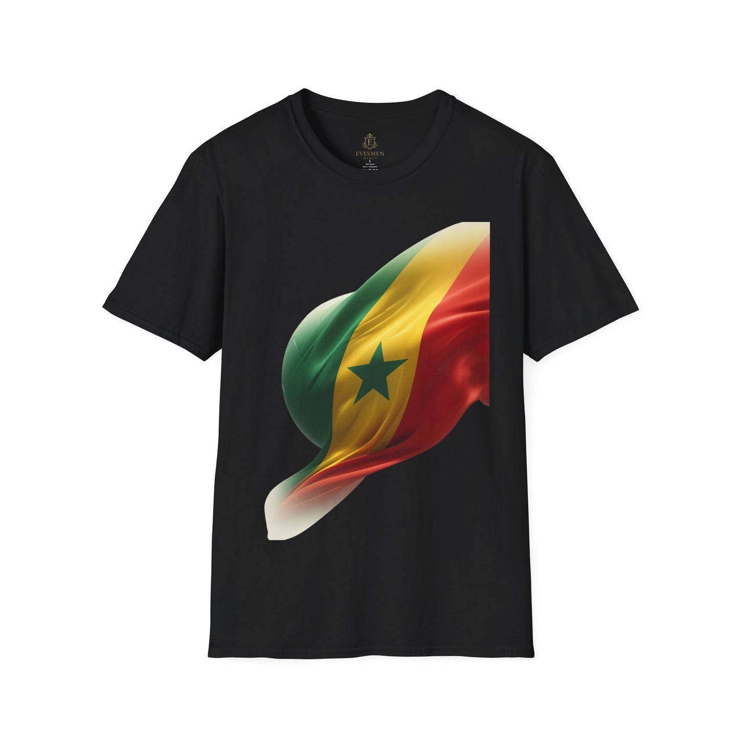 Senegal Waving Flag Soccer Tee Lions of Teranga Pan-African Football Fan T-Shirt