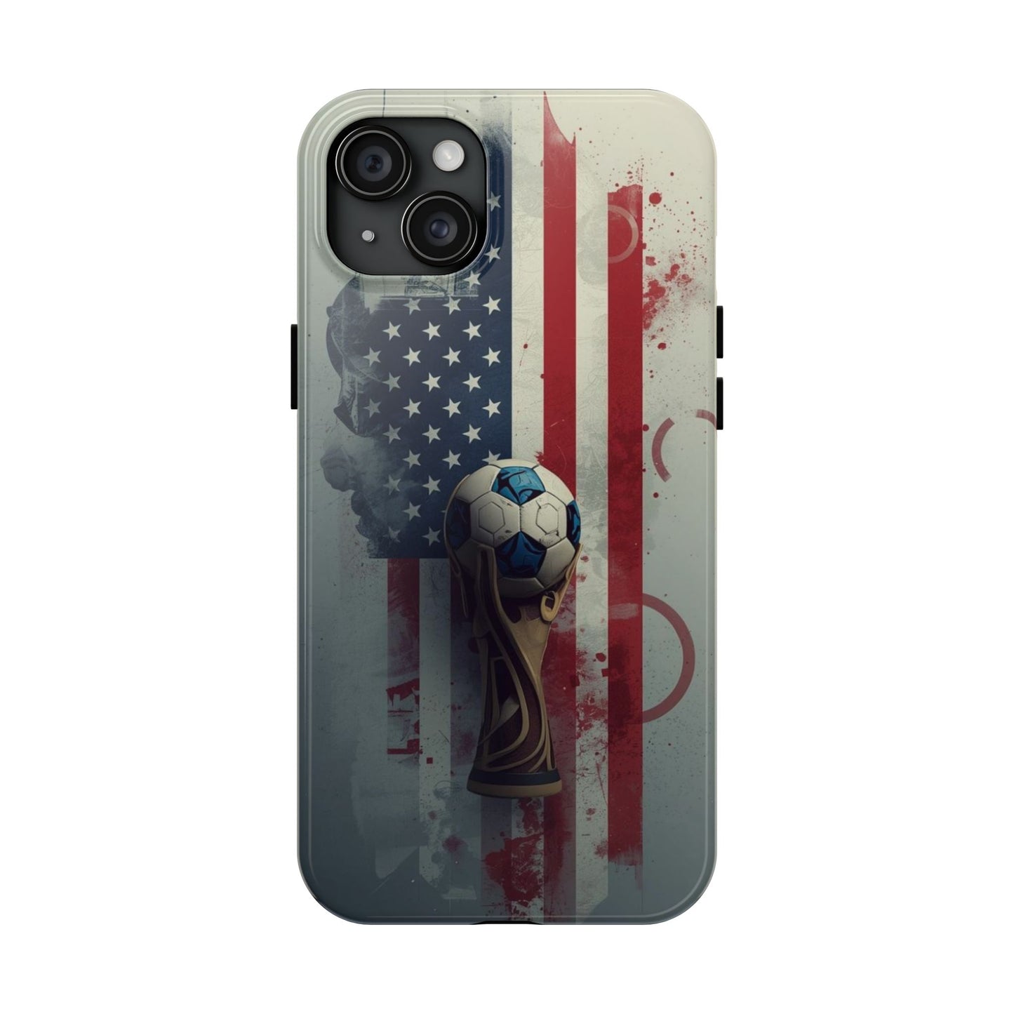 American Flag Soccer Ball Phone Protective Case Cover