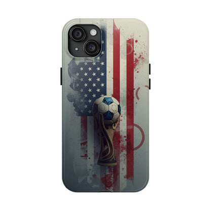 American Flag Soccer Ball Phone Protective Case Cover