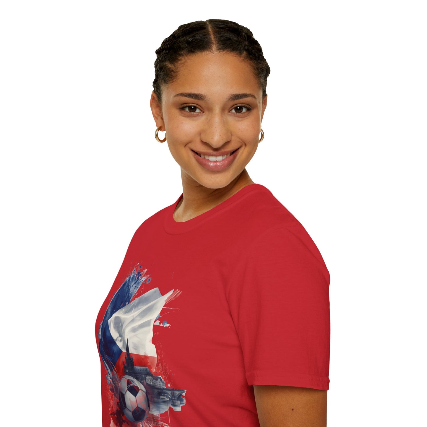 Czech Football Pride T-shirt Abstract Flag Prague Heritage Tee