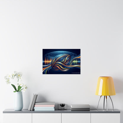 Big Game 2026 Football Matte Wall Poster | Modern Abstract Sports Art Print