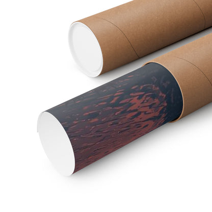 Two cardboard tubes with one featuring a patterned paper wrap on a white background