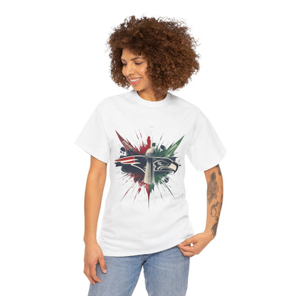Legendary Championship Matchup Splatter Logo T‑Shirt Football Big Game 2026
