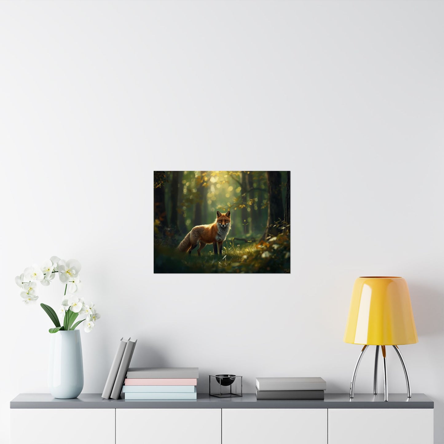 Enchanting Forest Fox Poster | Matte Woodland Animal Wall Decor