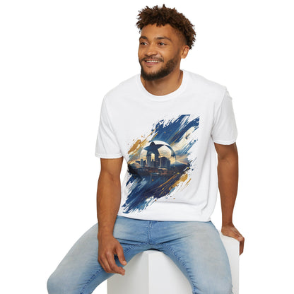 Uruguay Skyline Football T-Shirt — Abstract Football Design Tee