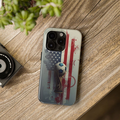 American Flag Soccer Ball Phone Protective Case Cover