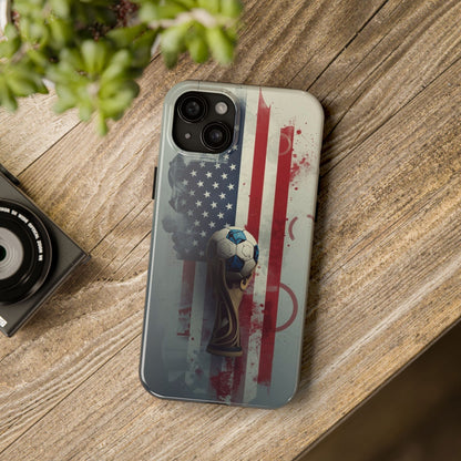 American Flag Soccer Ball Phone Protective Case Cover