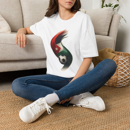 Jordan Football Flag Wave T‑Shirt Chivalrous Falcons Soccer Tee