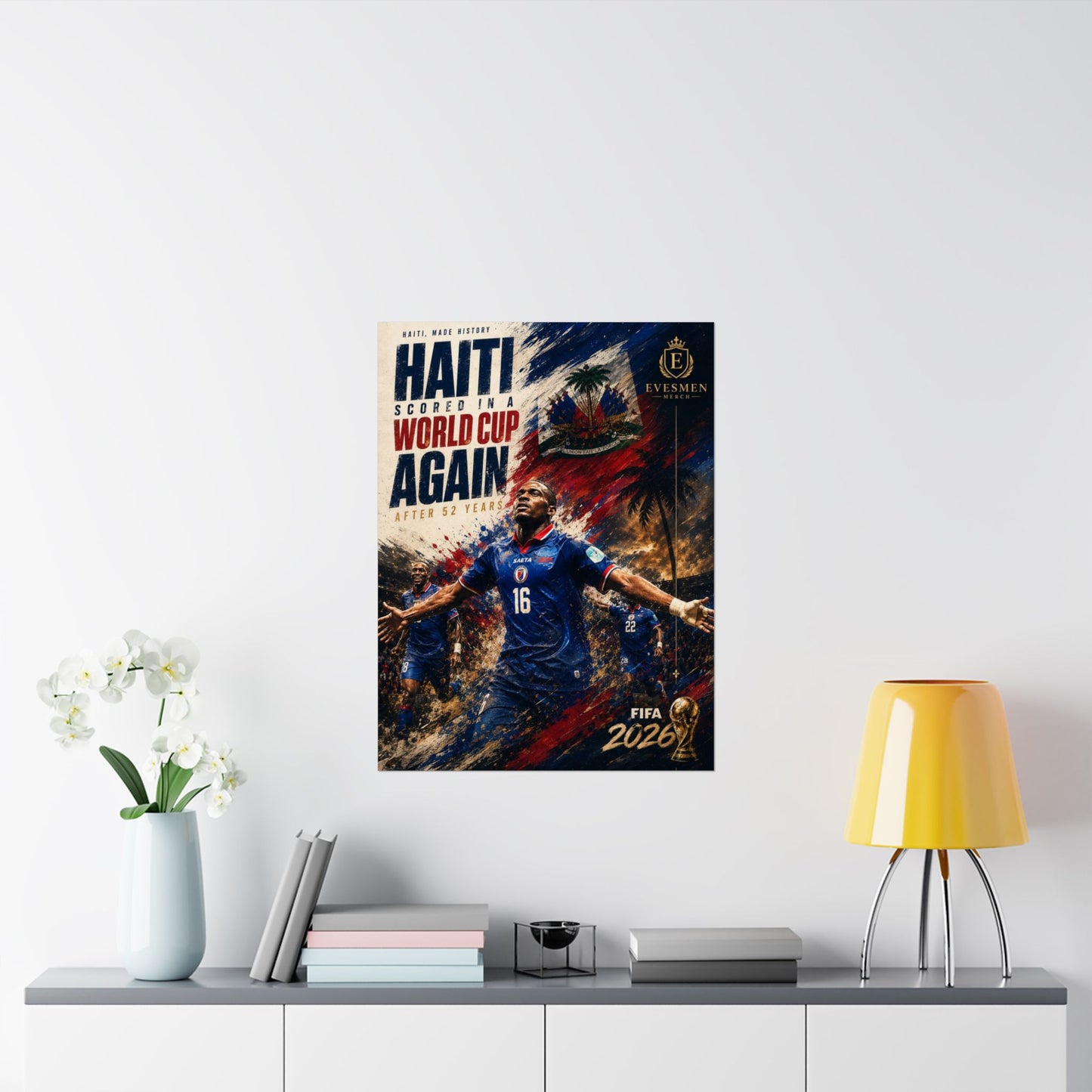 Haiti Soccer Historic Goal Commemorative Wall Art Poster