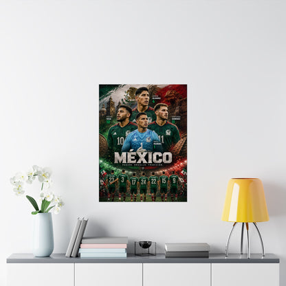Mexico Soccer "Pasión. Orgullo. Tradición." Commemorative Wall Art Poster