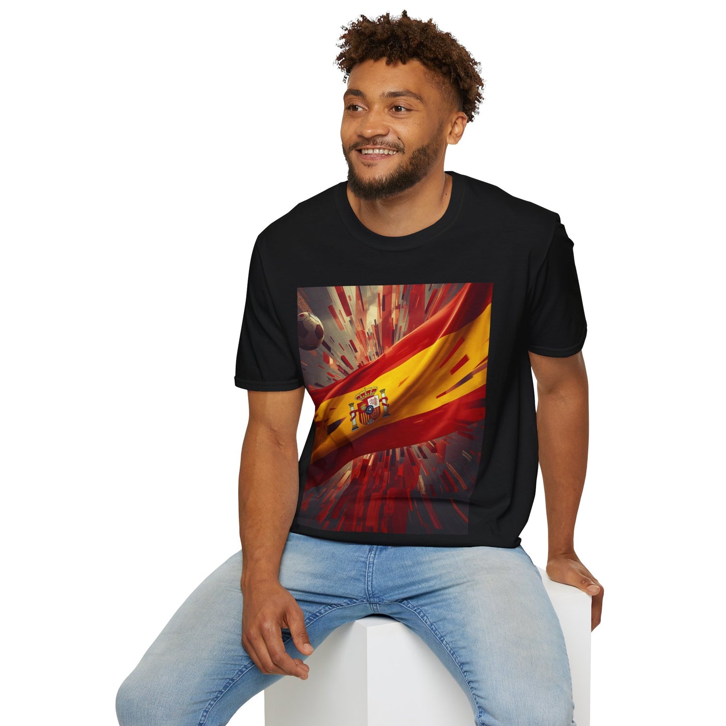 Spanish Flag Soccer T‑Shirt — Dynamic Spain Football Fan Tee