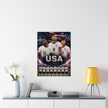 USA Soccer "United We Stand" Commemorative Wall Art Poster Print