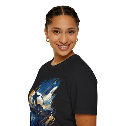 Uruguay Skyline Football T-Shirt — Abstract Football Design Tee