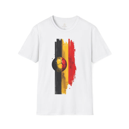 Belgium Football Flag Brushstroke Tee Red Devils Soccer Graphic T-Shirt