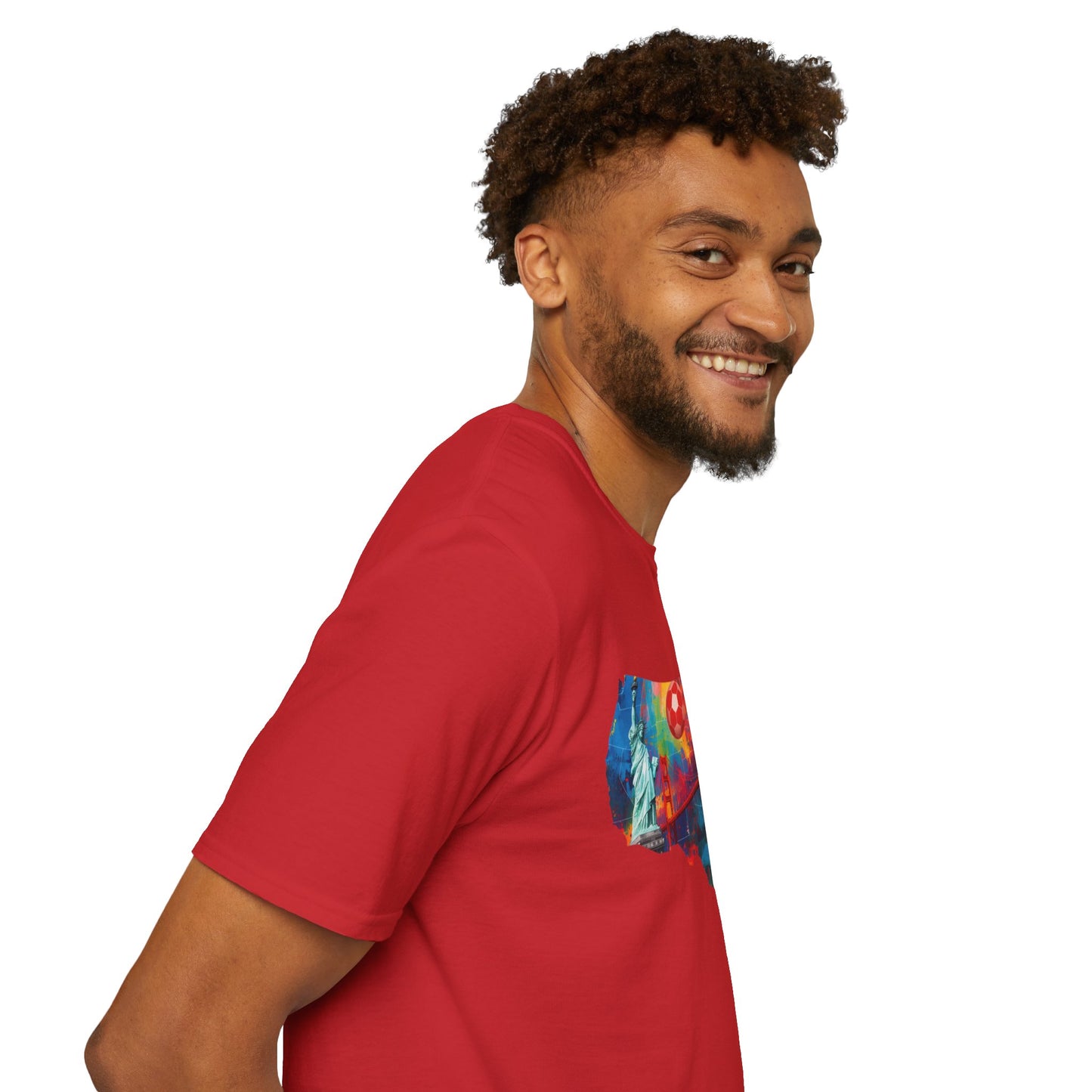 USA Soccer Match Day T-Shirt — Colorful Splash American Graphic Tee
