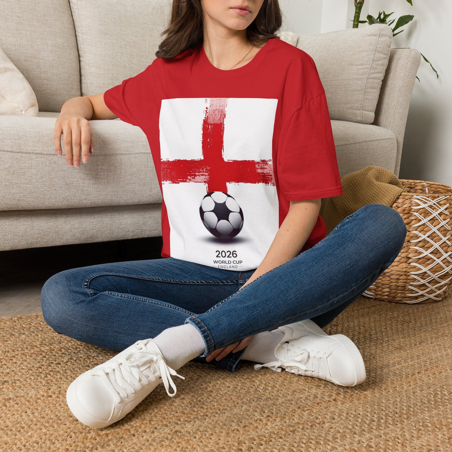 England Football Flag St. George’s Cross T-Shirt Three Lions Soccer Streetwear Tee