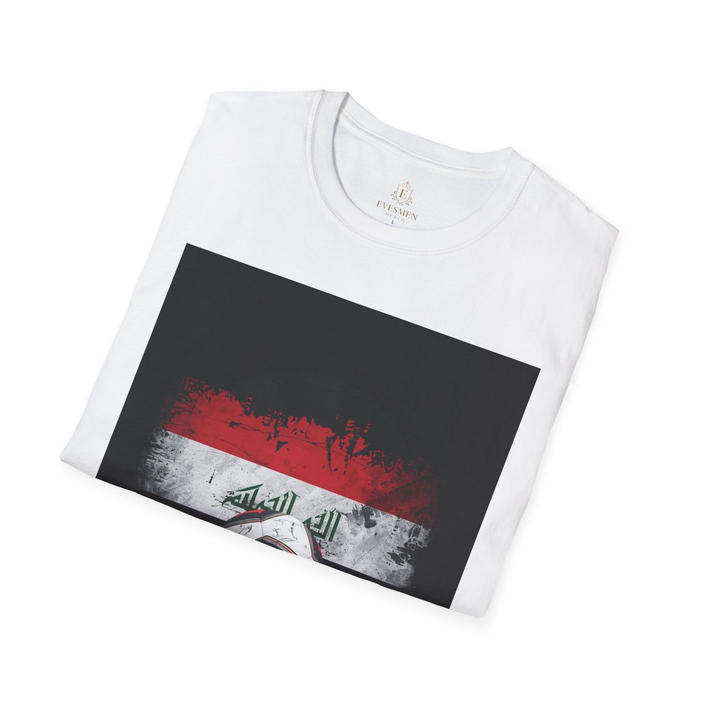 Iraq Flag Abstract Grunge Tee Lions of Mesopotamia Soccer Fan T-Shirt