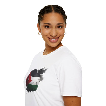 Jordan Football Flag Graphic T-Shirt Abstract Al-Nashama Soccer Tee