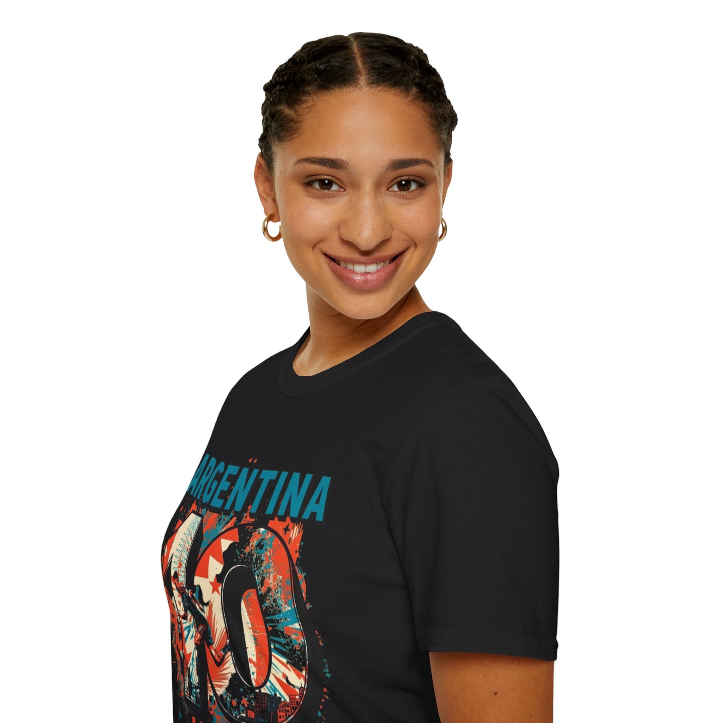 Argentina 10 Soccer T‑Shirt – Retro Grunge Football Fan Tee