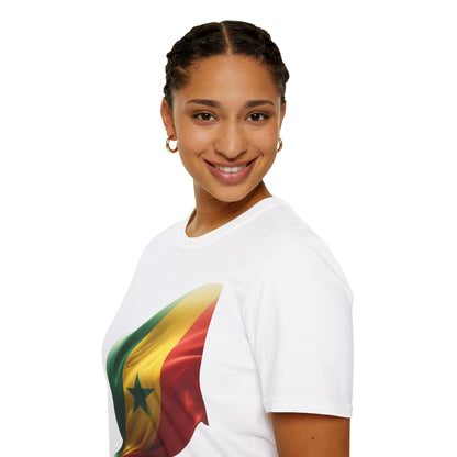 Senegal Waving Flag Soccer Tee Lions of Teranga Pan-African Football Fan T-Shirt