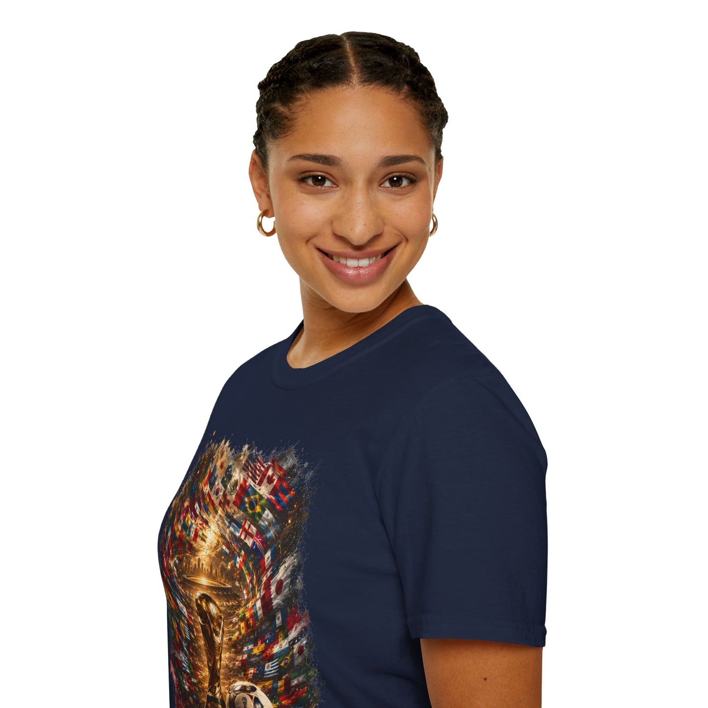 World Cup 2026 Global Flags Graphic T-Shirt Stadium Tournament Soccer Tee