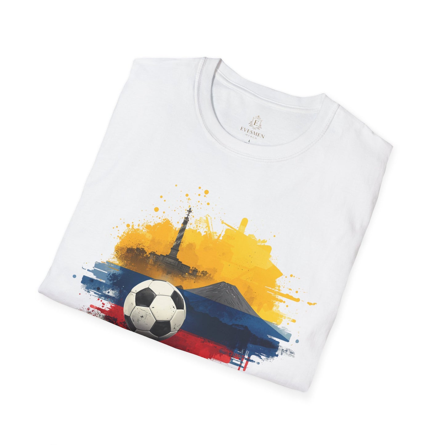 Ecuador Football Pride T-Shirt Quito’s Monument Chimborazo Art Tee