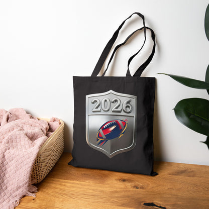 Football Big Game Tote Bag 2026 Canvas Championship Sunday Grocery Tote