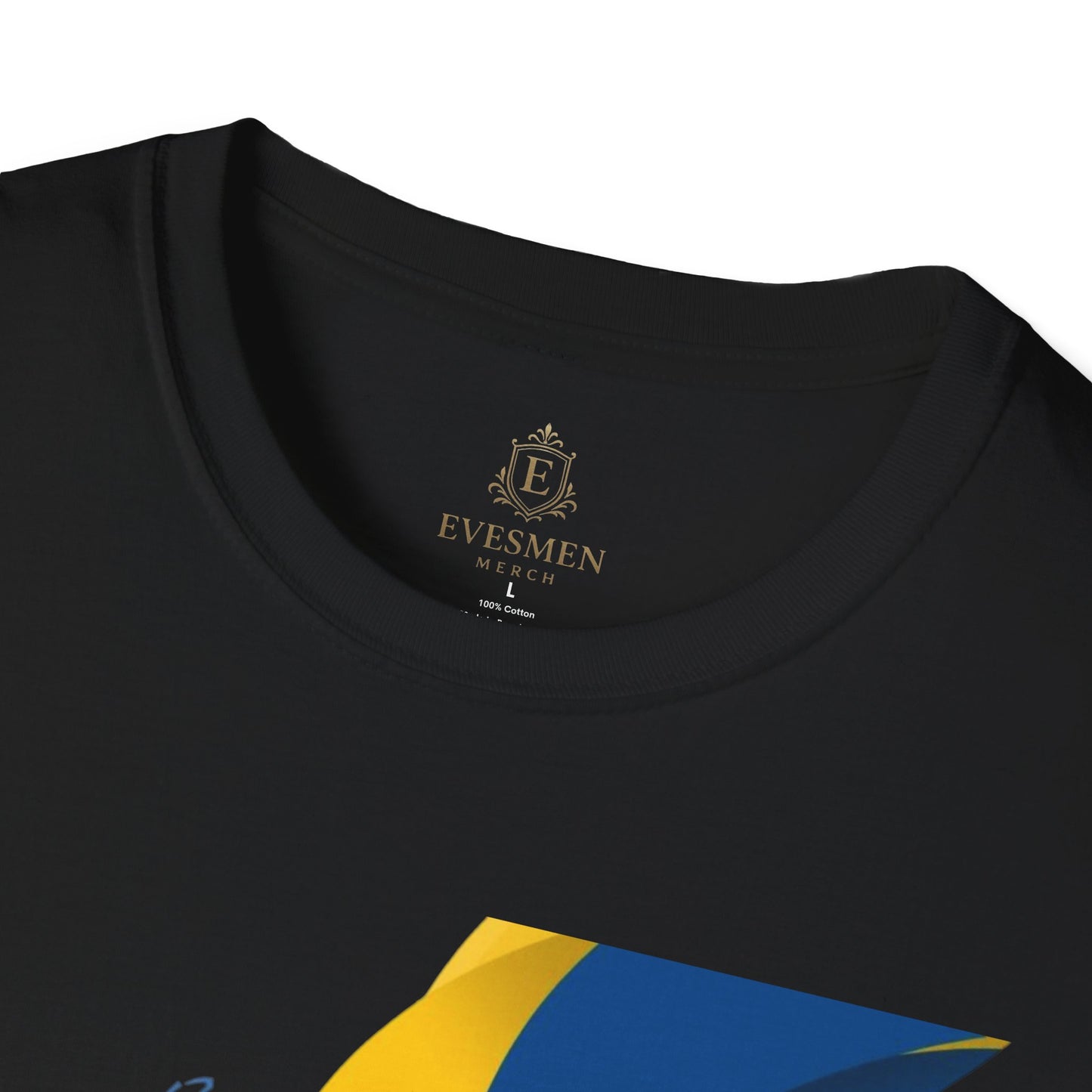Sweden Football Flag T‑Shirt Abstract Minimalist Blue & Yellow Graphic Tee