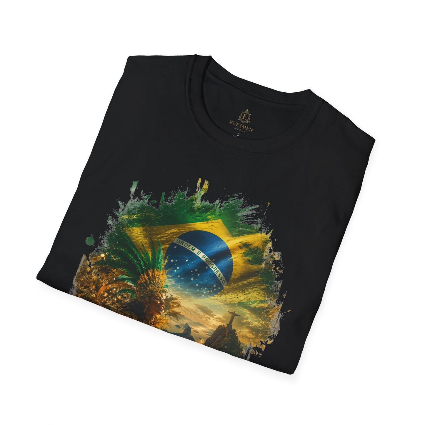 Brazil Football Carnival Flag T-Shirt Seleção Soccer Streetwear Tee