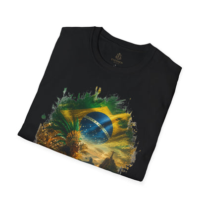 Brazil Football Carnival Flag T-Shirt Seleção Soccer Streetwear Tee