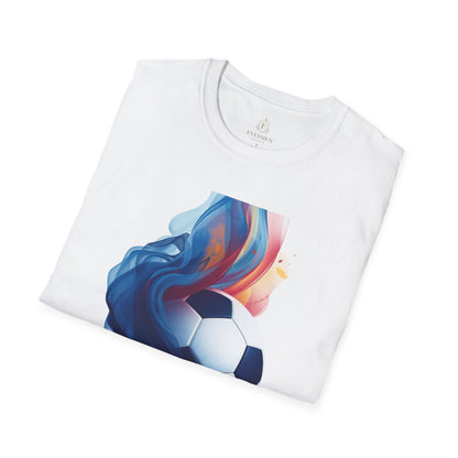 Cape Verde Football Fluid Smoke T-Shirt Abstract Blue Sharks Soccer Tee
