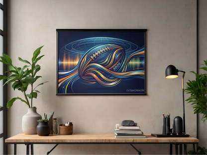 Big Game 2026 Football Matte Wall Poster | Modern Abstract Sports Art Print