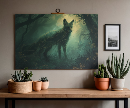Enchanted Forest Fox Wall Art | Matte Mystical Woodland Poster