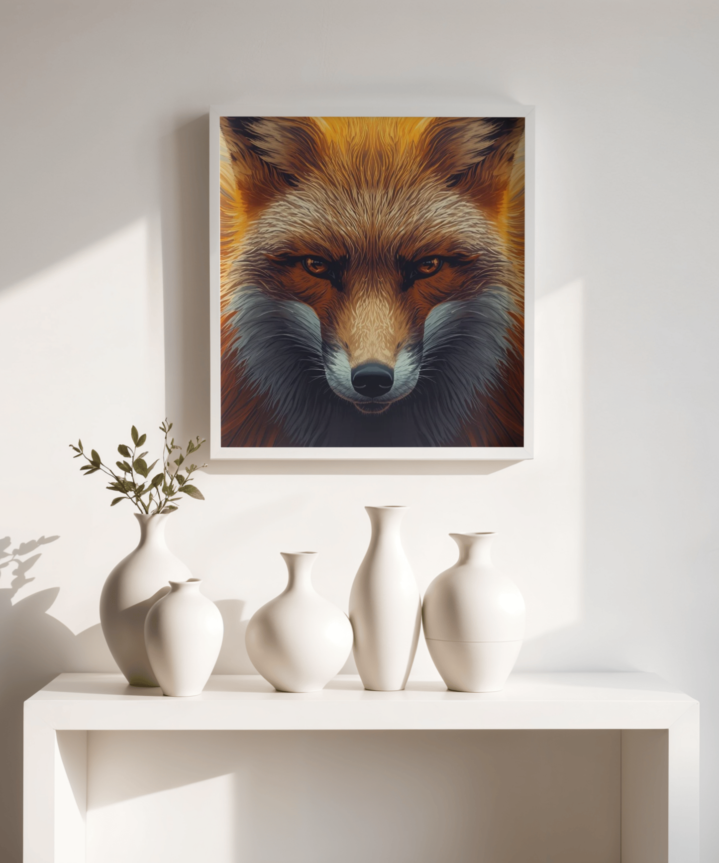 Fox Portrait Matte Poster — Bold Red Fox Wall Art
