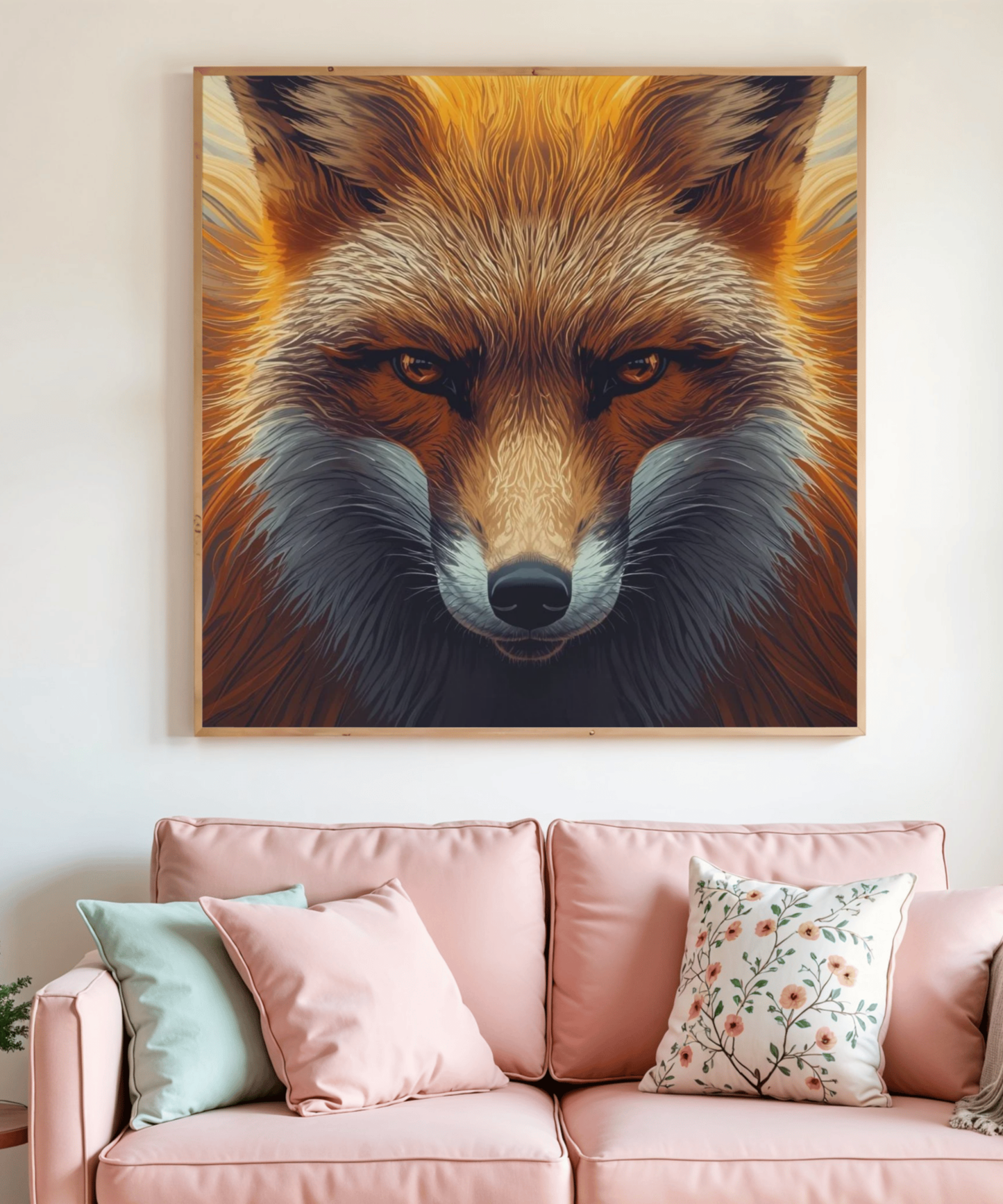 Fox Portrait Matte Poster — Bold Red Fox Wall Art