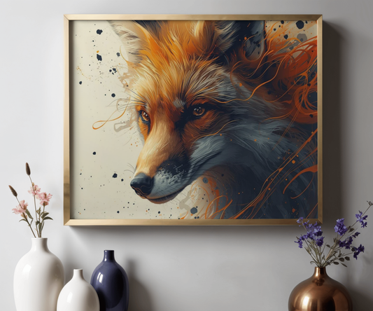 Fox Art Poster — Matte Vertical Wildlife Print