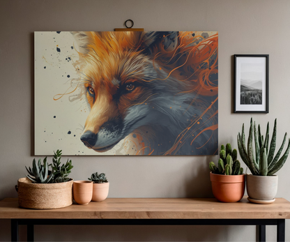 Fox Art Poster — Matte Vertical Wildlife Print