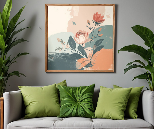 Floral Botanical Poster – Matte Horizontal Wall Print
