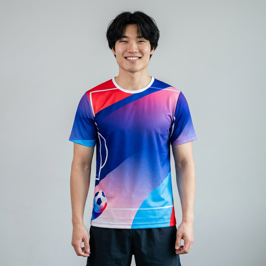 Men's Soccer Jersey Shirt Pitch Design Tee (All-Over Print)