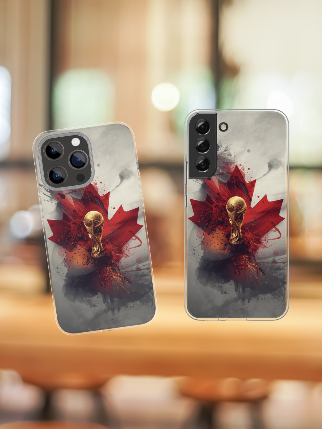 Canada Flag Soccer Fan Phone Protective Case Cover