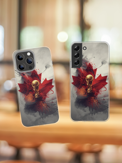 Canada Flag Soccer Fan Phone Protective Case Cover