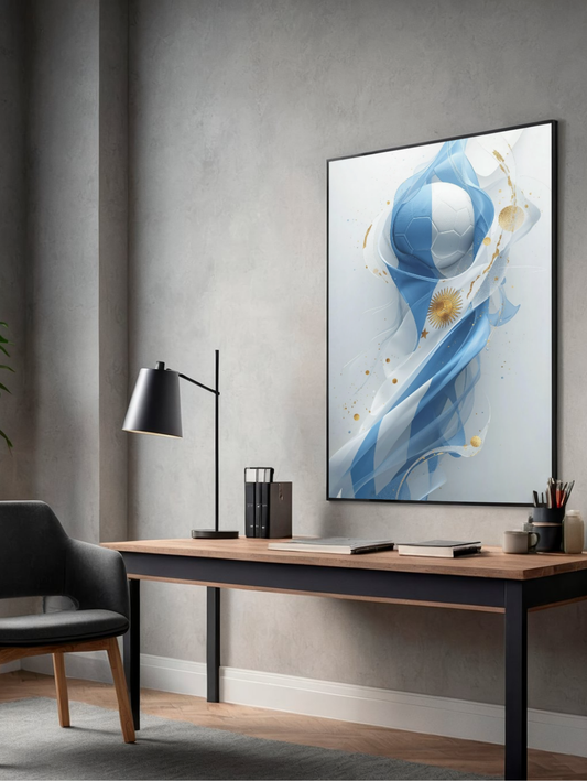 Argentina Soccer Flag Poster — Matte Vertical Football Wall Art