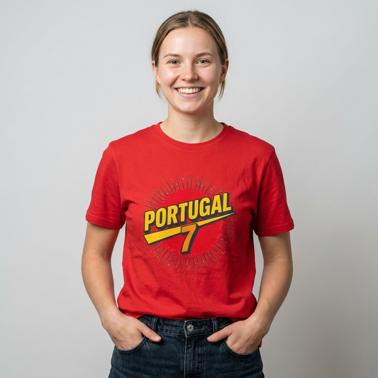 Portugal 7 Soccer Match Day T-Shirt Vintage Graphic Tee