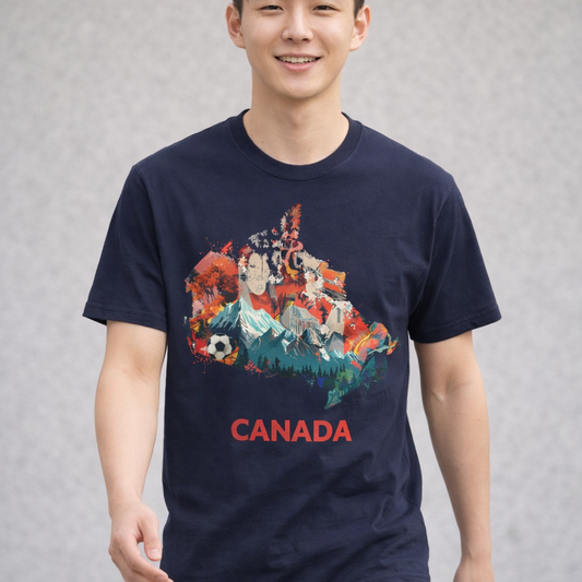 Canada Map Soccer Match Day T-Shirt — Red Maple Graphic Tee